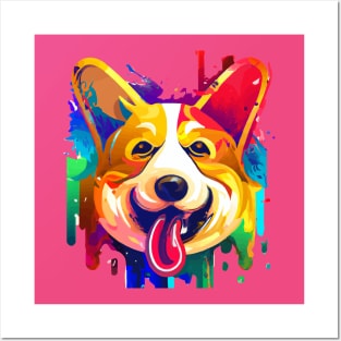 Cute Corgi Painting Design Posters and Art